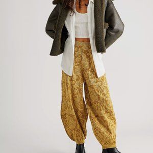 NWT Free People Future Daze Harem Pants (Gold Combo) - XS